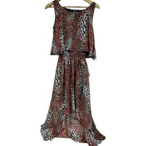 Robert Louis leapord print dress sleeveless with built in liner. 
Women’s med